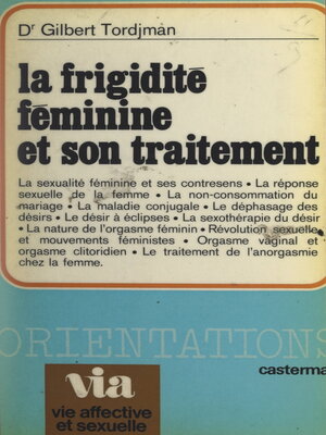 cover image of La frigidité féminine et son traitement